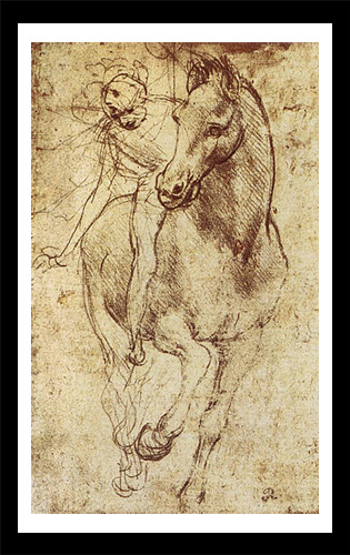 Leonardo's Study of a horse and rider